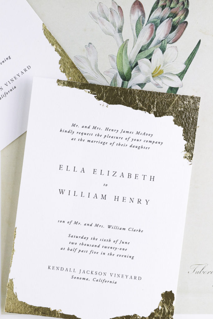 DIY Gold Foil Wedding Invitations Pipkin Paper Company