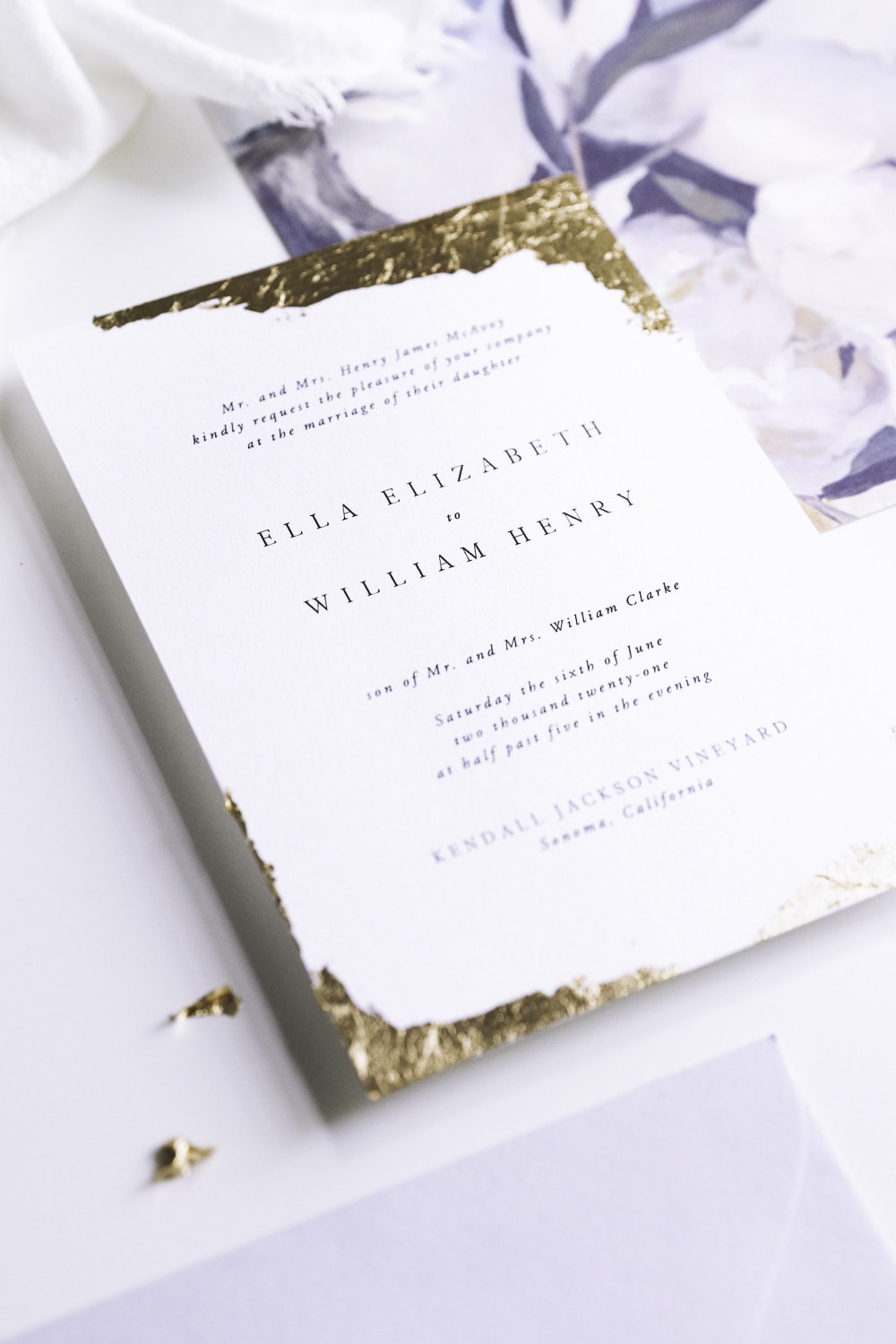 DIY Gold Foil Wedding Invitations Pipkin Paper Company
