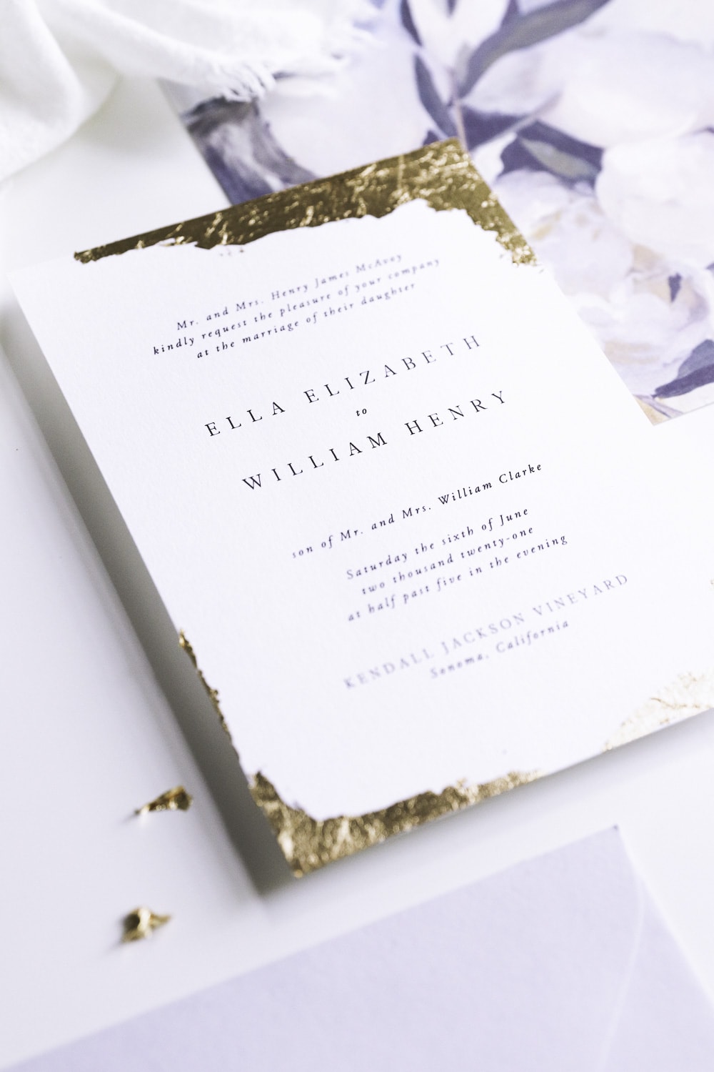 We'll show you how to take your printable wedding invitations to another level with just a little bit of glue and a few sheets of gold foil.