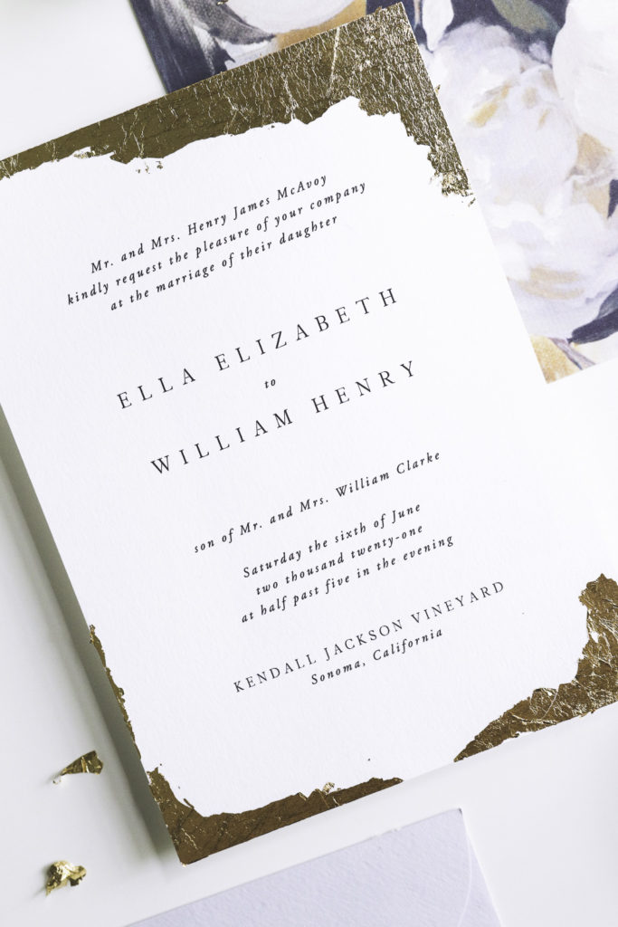 DIY Gold Foil Wedding Invitations Pipkin Paper Company