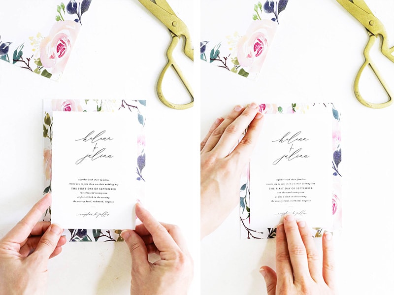 How to make simple layered wedding invitations at home.