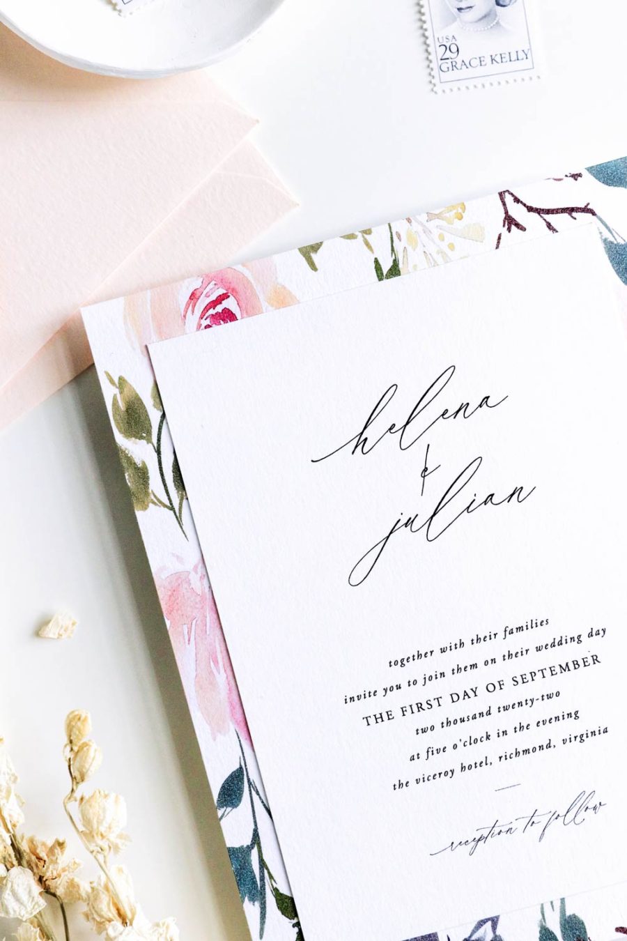 Super Simple Watercolor Wedding Invitations