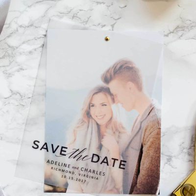 Make these gorgeous save the dates at home with this free save the date template!