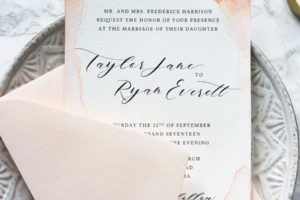 Subtle Watercolor Wedding Invitations + How to Make Your Own