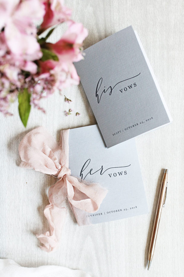 how to make vow books
