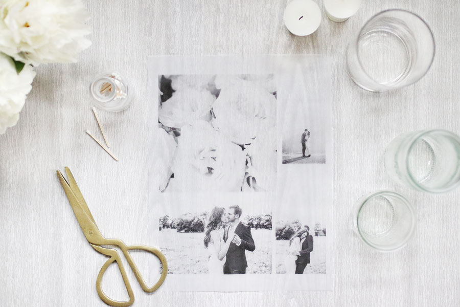 These DIY candle holders incorporate photos of you and your love and are sure to give your guests something to talk about at your wedding reception.