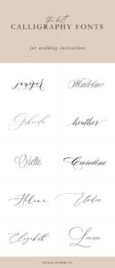 Best calligraphy fonts for wedding invitations