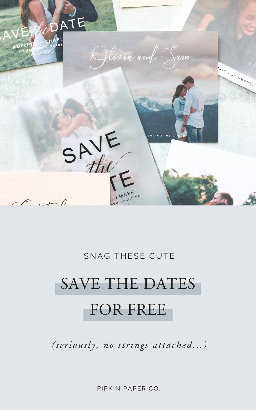 Make These Free Save the Dates | Pipkin Paper Company