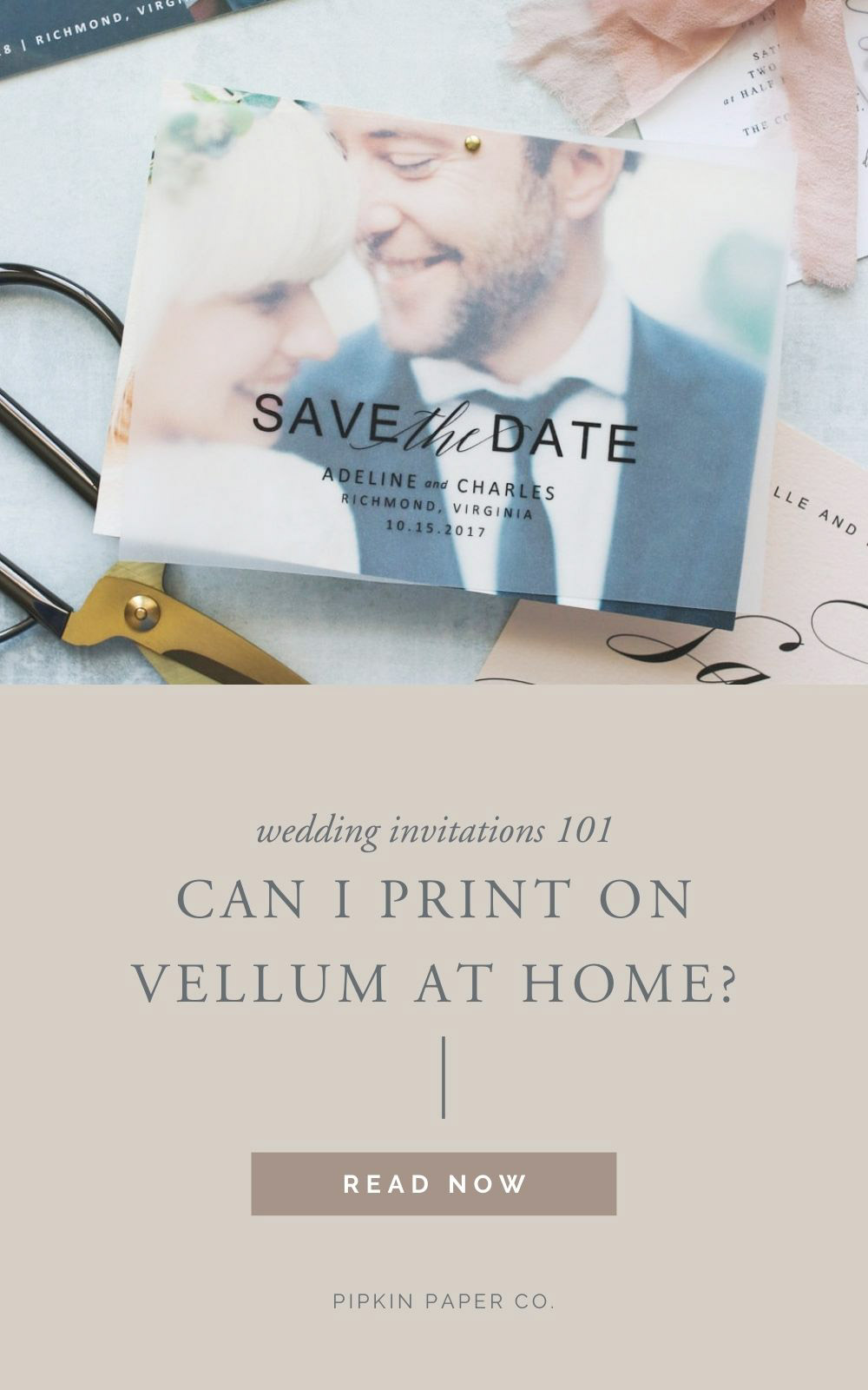 How to Print on Vellum | Pipkin Paper Company