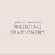 A Super Simple Wedding Stationery Timeline