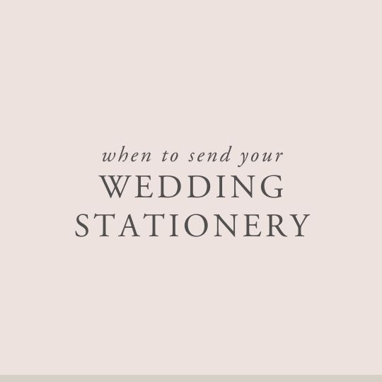 A Super Simple Wedding Stationery Timeline