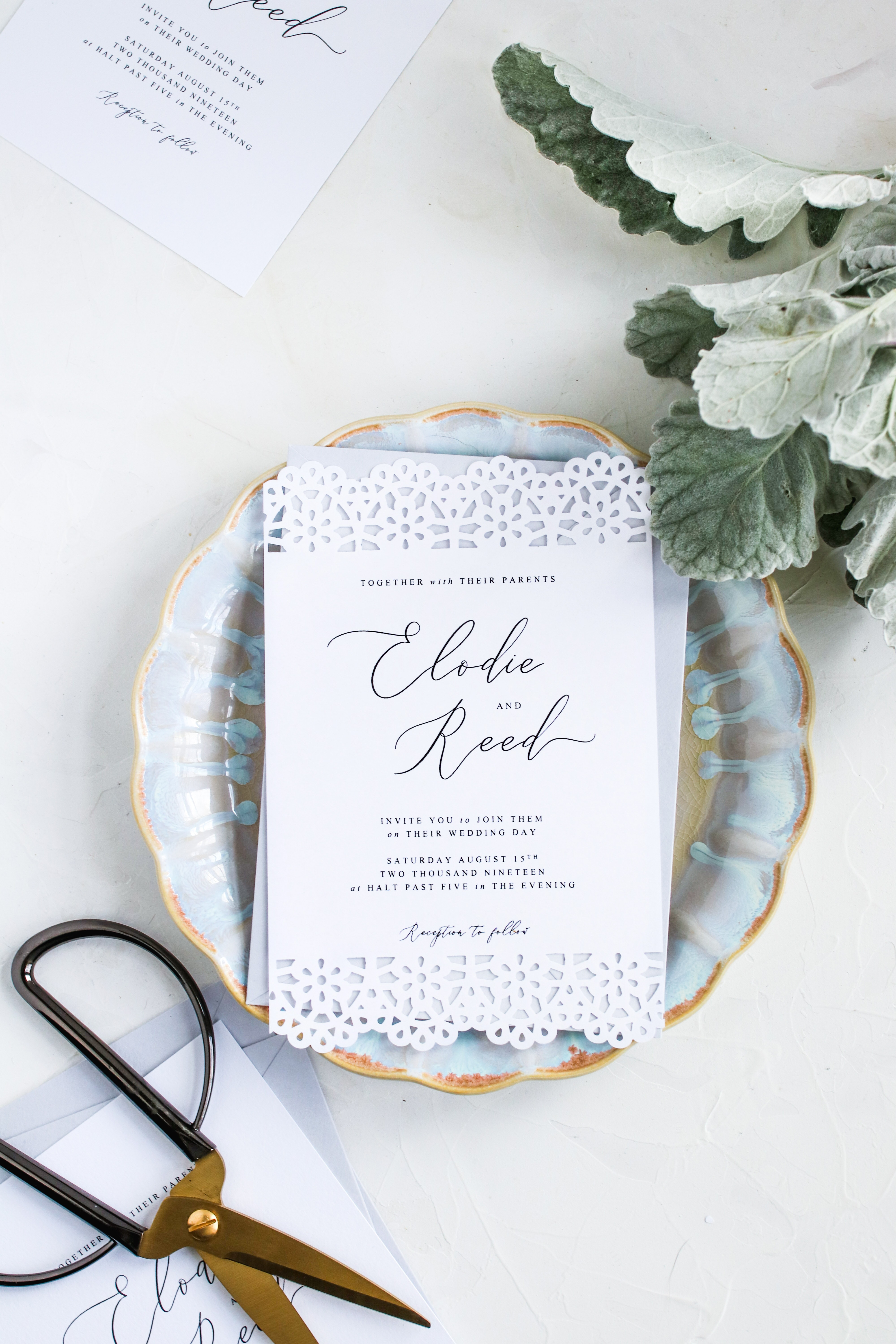 DIY Laser Cut Wedding Invitations