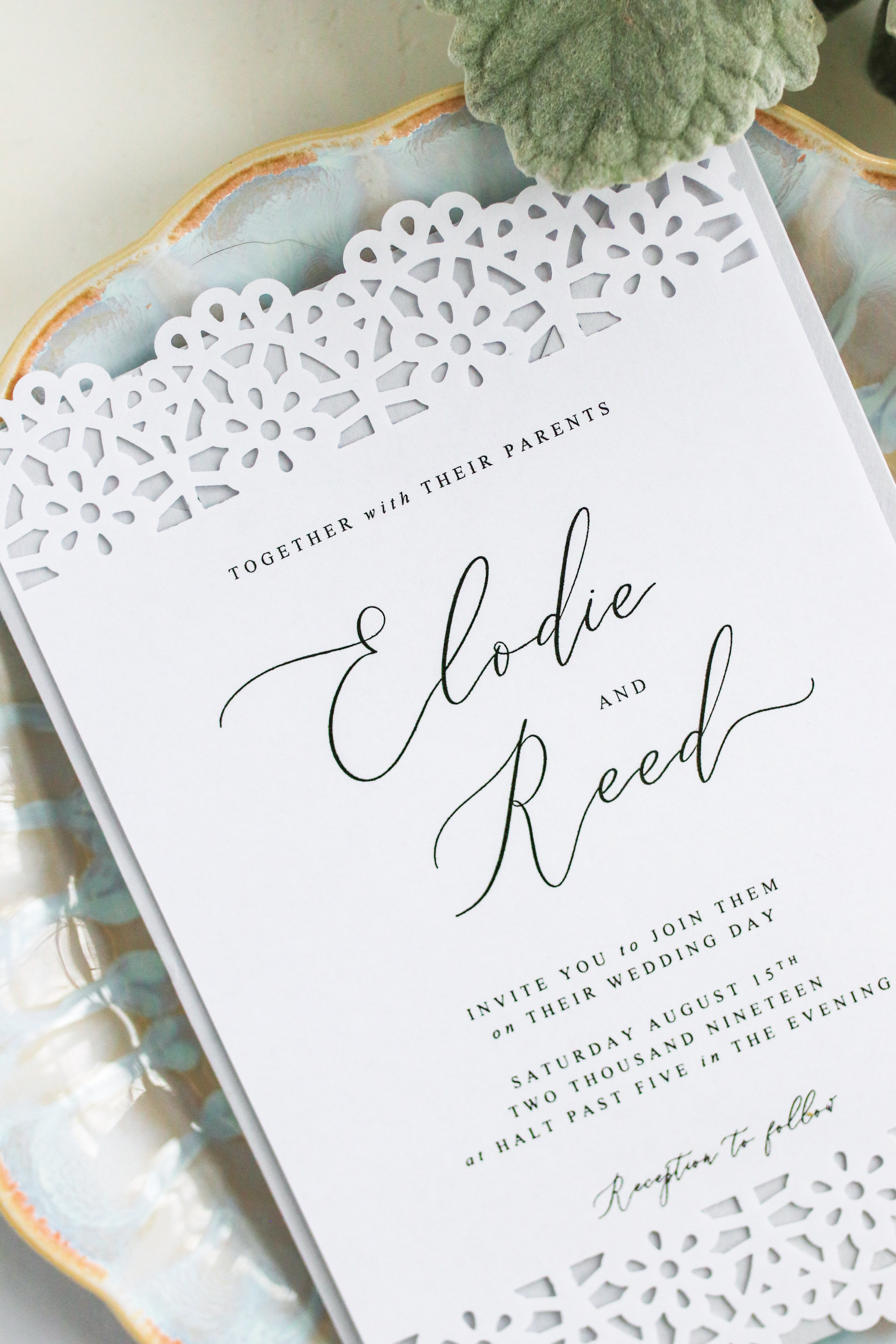 DIY Laser Cut Wedding Invitations