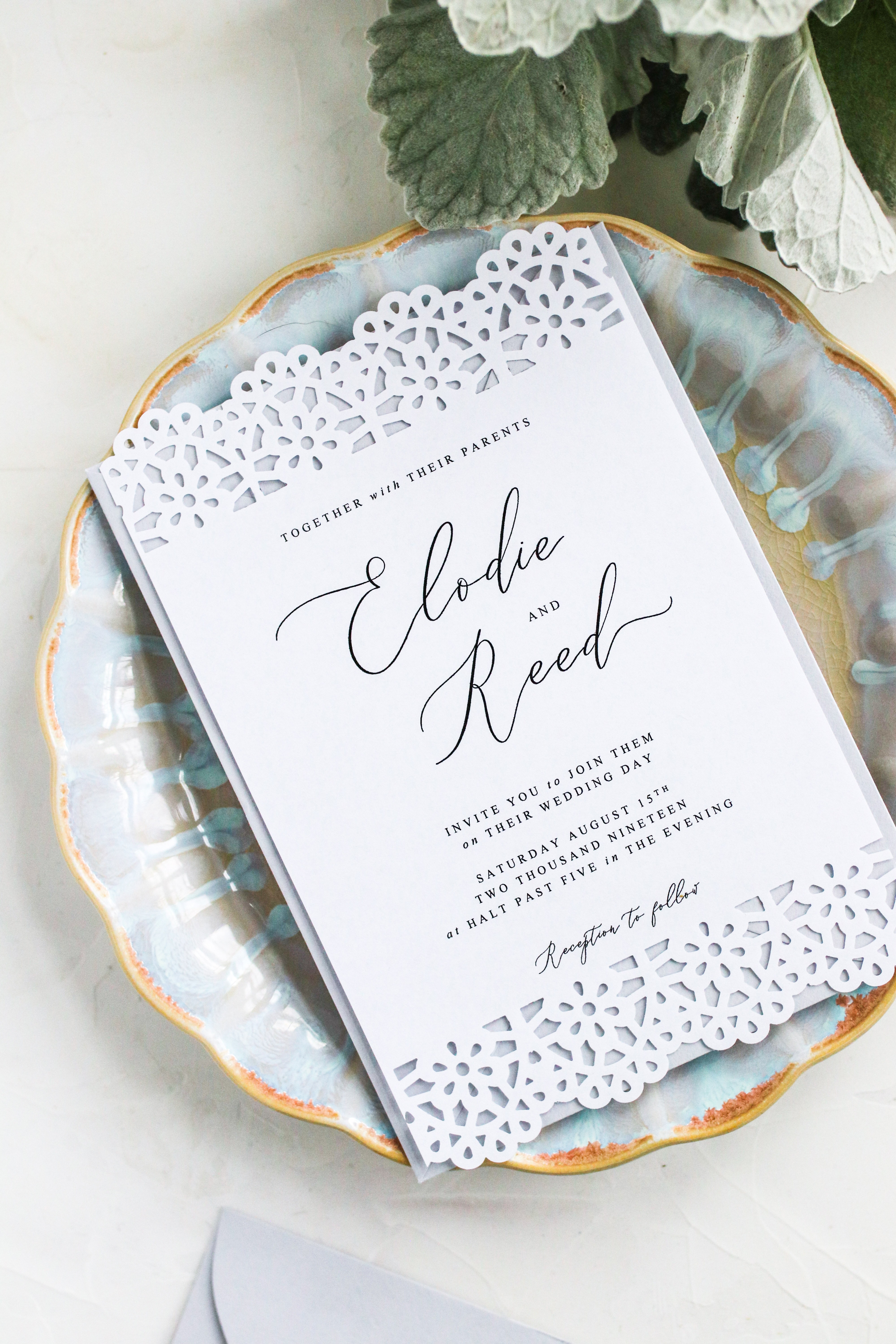 DIY Laser Cut Wedding Invitations