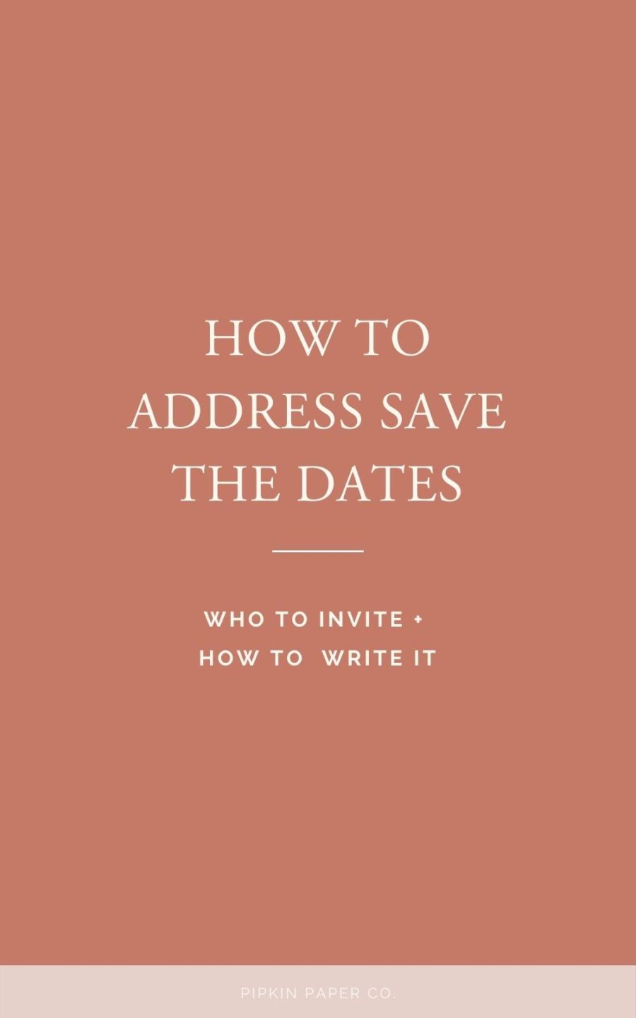 How to Address Save the Dates