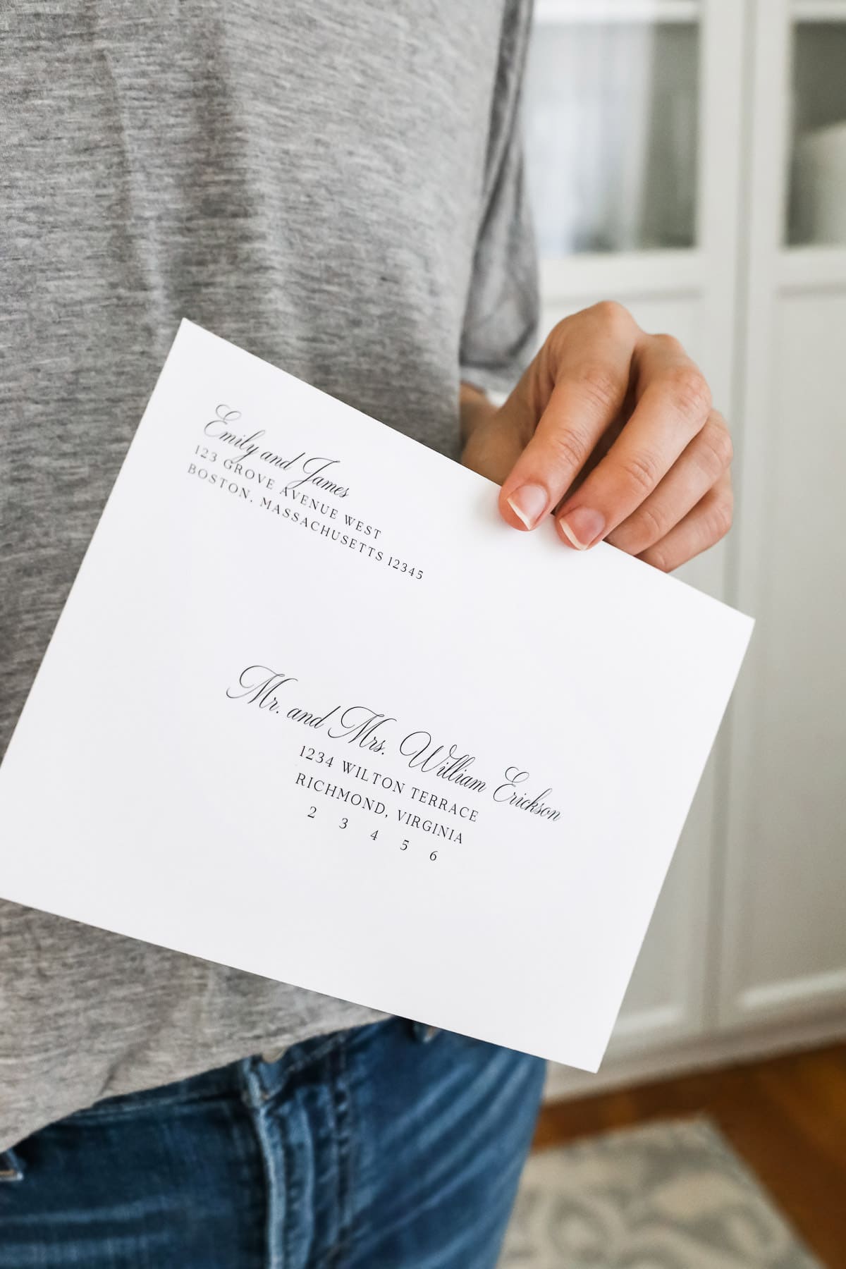 Why hire a professional calligrapher when you can make your own printable envelope template and address your wedding invitations at home for free