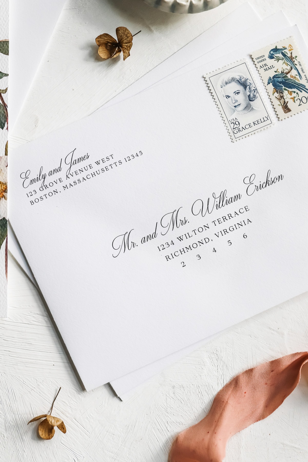 Why hire a professional calligrapher when you can make your own printable envelope template and address your wedding invitations at home for free