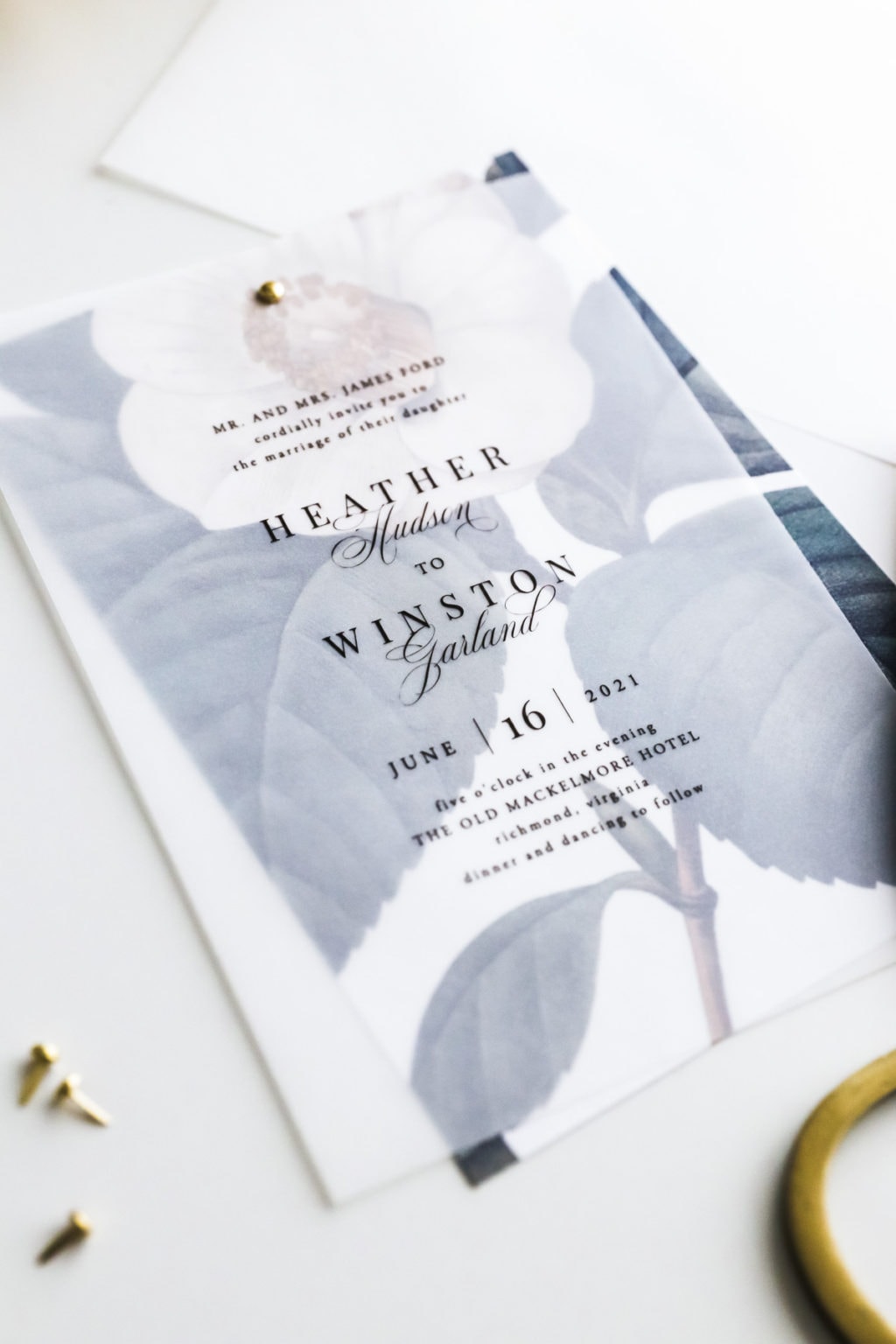 Vellum Wedding Invitation Template