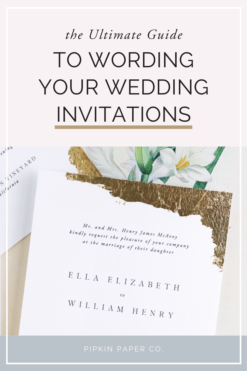 How to Word Wedding Invitations in 5 Minutes Flat | Pipkin Paper Company