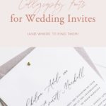 calligraphy fonts for wedding invitations