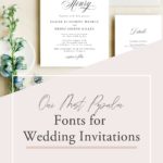 best fonts wedding invitations