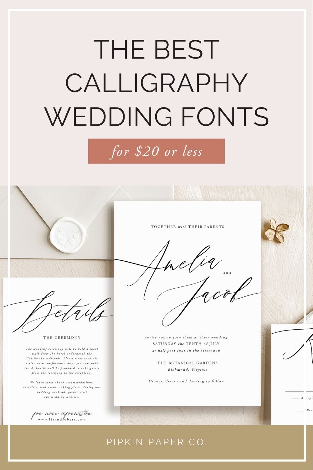 Best Font For Wedding Invitations