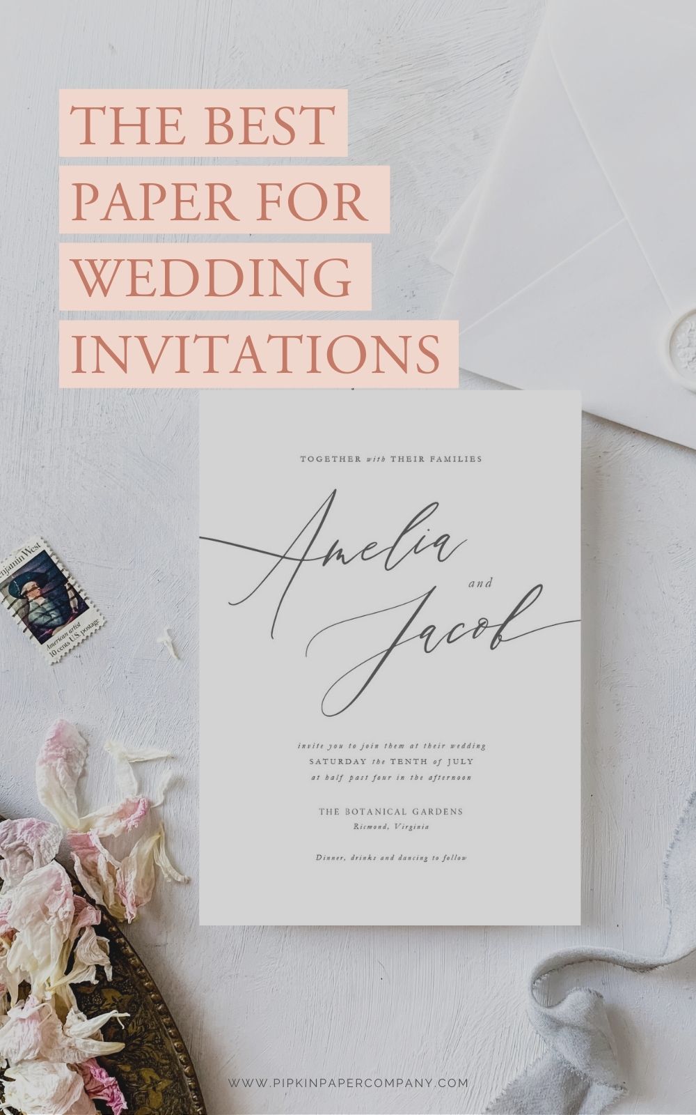 Cardstock 101: How to Choose Paper for Wedding Invitations | Pipkin Paper Company