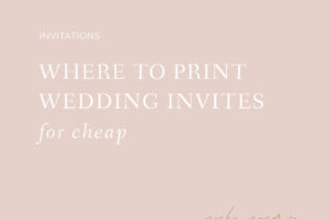 Where to Print Wedding Invitations Online