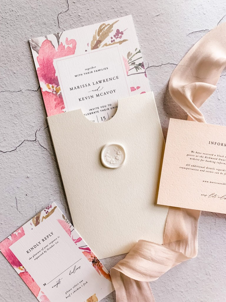 6 ways to display your wedding invitations